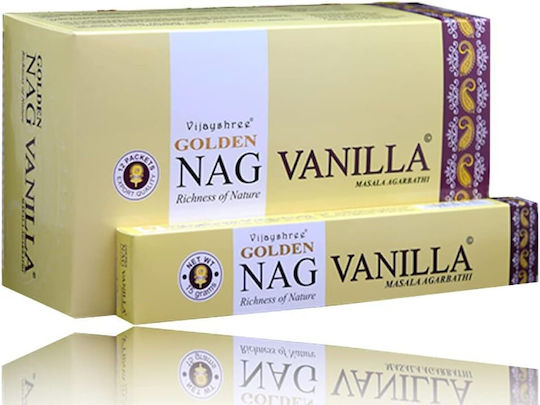 Golden Nag Vanilla Αρωματικά Sticks Χώρου 15gr/15τεμάχια Vijayshree