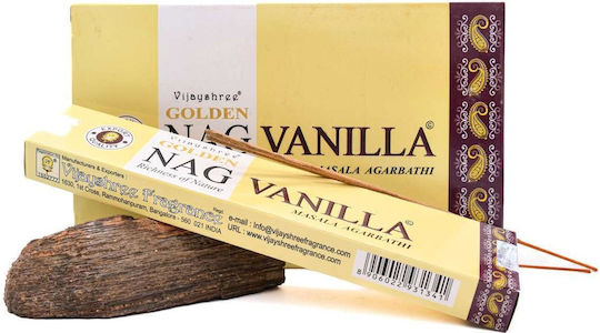 Golden Nag Vanilla Αρωματικά Sticks Χώρου 15gr/15τεμάχια Vijayshree