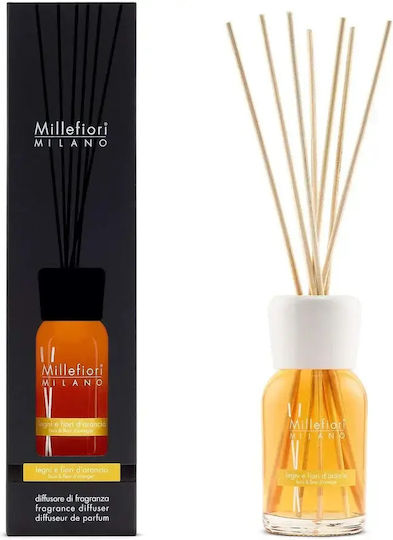 Millefiori Scented Diffuser Sticks Wood and Orange Blossom 100ml