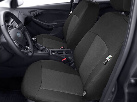 Предни Калъфи За Автомобилни Седалки 2 Бр Полиестерни Ford Focus Черни