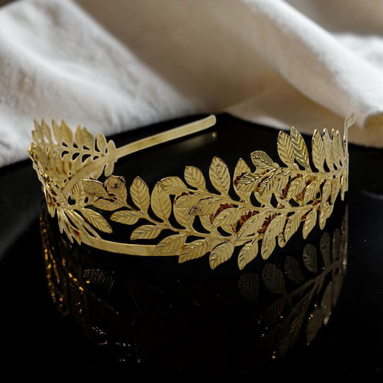 Ancient Greek Headband Gold Leaves 4omo255