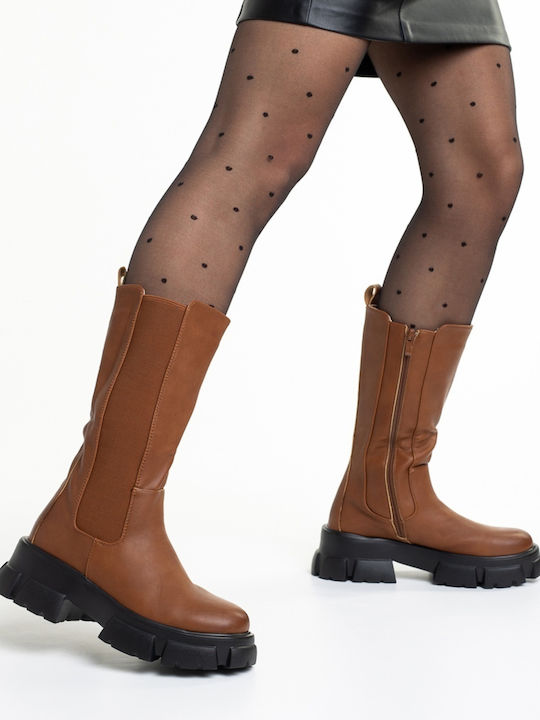 Damenstiefel mit Pelz Braune