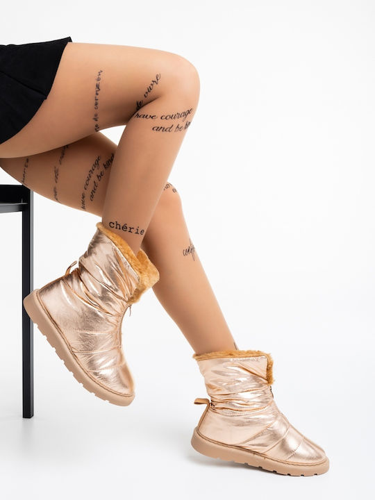 Damenstiefel mit Pelz Rosa