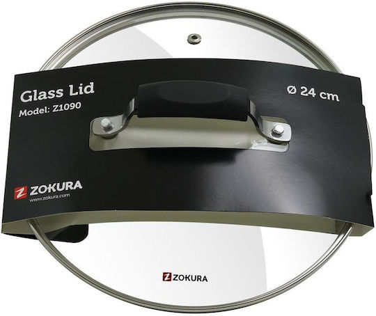 Zokura Capac Pentru Oală Din Sticlă 24cm Z1090 Zokura Capac Pentru Oală Din Sticlă 24cm Z1090