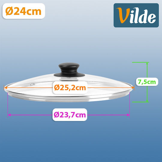Vilde Glas-Kochgeschirrdeckel für Topf 24cm