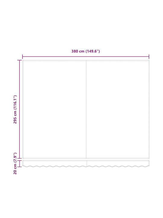 vidaXL Τέντα Βεράντας Λευκή 4x3m