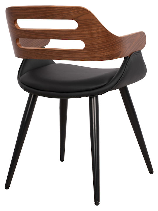 Besucherstuhl Superior Pro mit Armlehnen in Schwarz Farbe 50x53x76cm