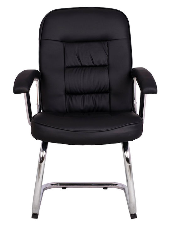 Visitor Armchair Μαύρη 61.5x62x98cm