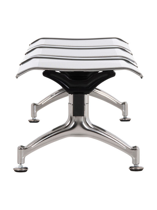 Dreisitziger Wartesessel in Grau Farbe 150x50x40cm