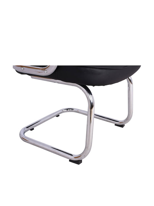 Visitor Armchair Μαύρη 61.5x62x98cm
