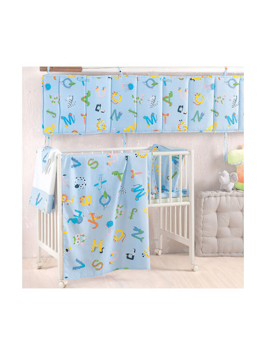 Rythmos Set Husă de Pilotă pentru Bebeluși cu Față de Pernă Albastru 110x160cm