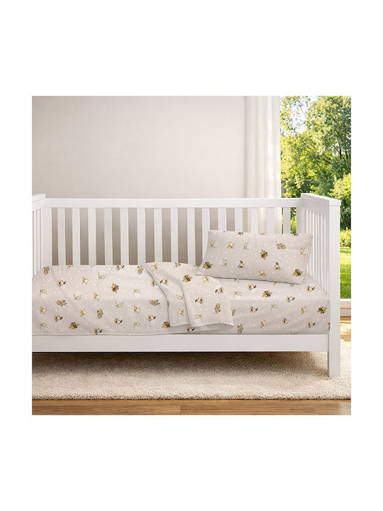 Dimcol Baby Duvet Cover Bear's Playtime 592 Beige 120x160cm