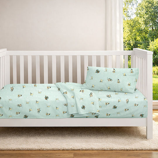 Dimcol Детска Покривка За Завивка Bear's Playtime 593 Ментово 120x160см
