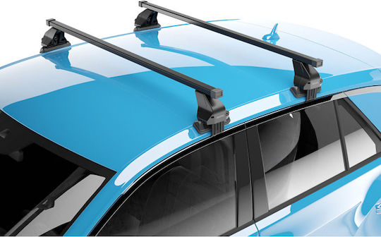 Menabo Complete Set Car Roof Bars Iron Omega L 130 Cm Black Citroen Nemo 2008>-2 Pcs 10660 Mb+12680 Mb Mp.ci.12680/mb-omgb-19