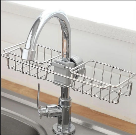 Schwamm-Halter Aus Metallisch Silber