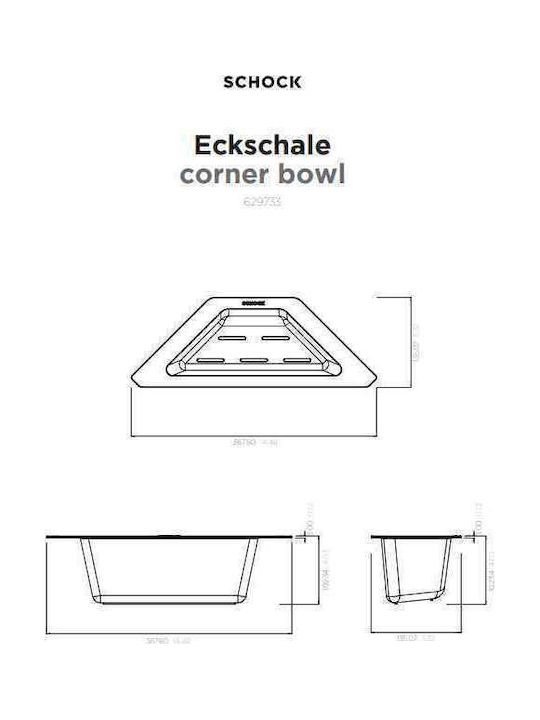 Schock Plastic Gray Sponge Holder 36.7x13.5cm