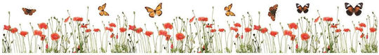 Декоративно Стикер Стена Poppies & Butterflies Винил 1бр Ango