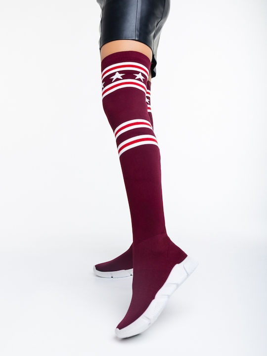 Cizme Dama Burgundy
