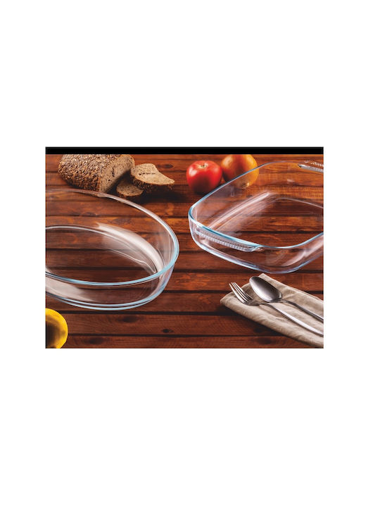 Uniglass Ορθογώνιο Πυρίμαχο Σκεύος Γυάλινο 6.5cm
