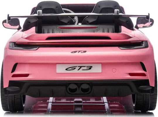 Porsche GT3 Двуместна с Дистанционно Управление Лицензиранa 12 Волта Розова за 2+ Години