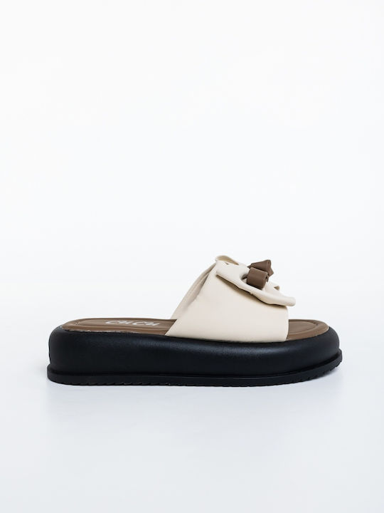 Sandale Casual Damă Din Piele Bej