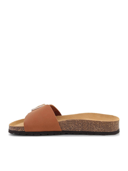 Damen Flache Sandalen Braun