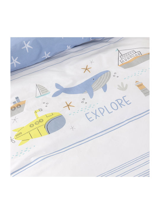 Nima Sea Kids Pillowcase Made of 100% Cotton Multicolour