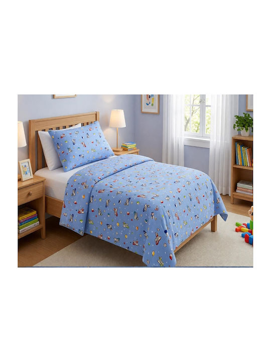MayHome Παιδική Μαξιλαροθήκη 50x70εκ. Γαλάζια