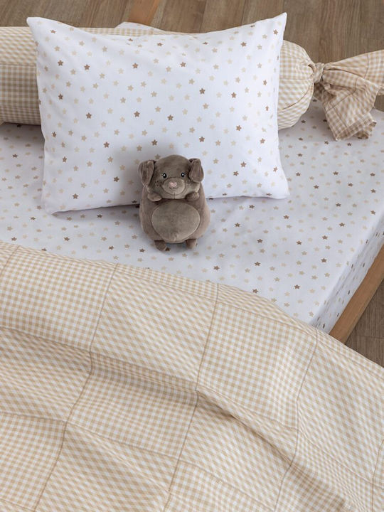 Palamaiki Set Kids Pillowcases Made of 100% Cotton 52x72cm Beige