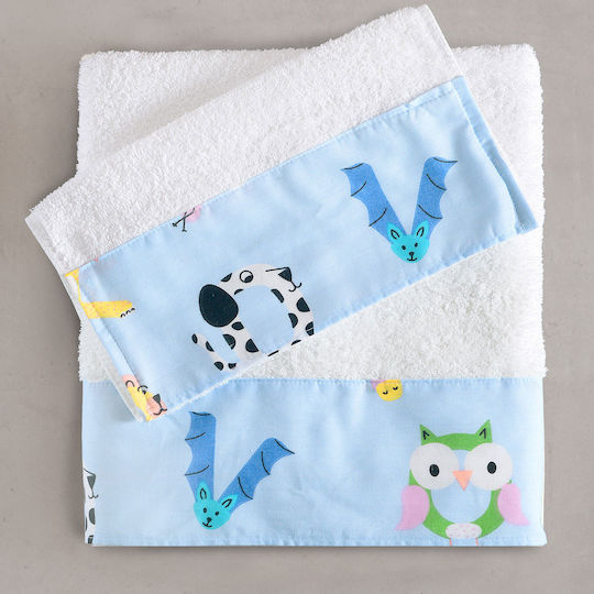 Rythmos Set Kids Pillowcases Made of 100% Cotton 50x70cm Blue
