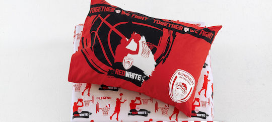 Palamaiki Set Fete De Pernă Pentru Copii Din 100% Bumbac 52x72cm Olympiacos B.c