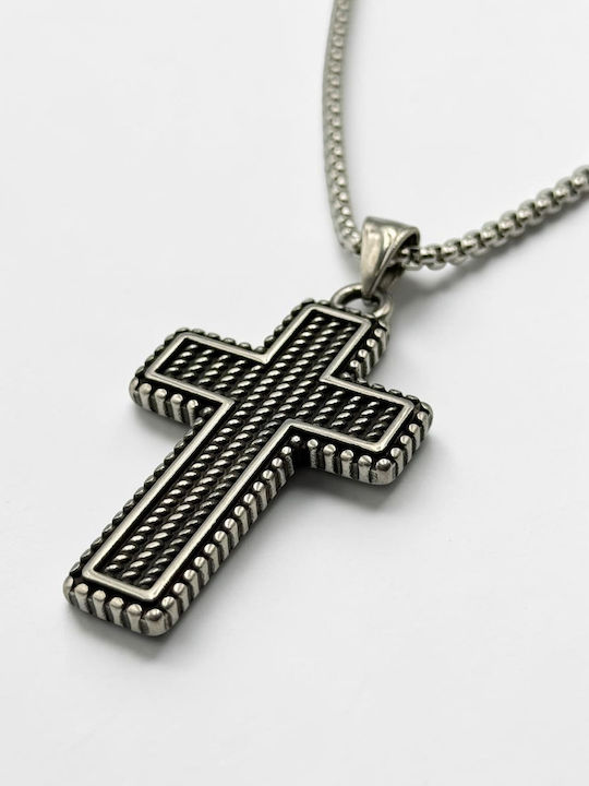 Schwarzes Männlicher Stahlkreuz Ohne Kette