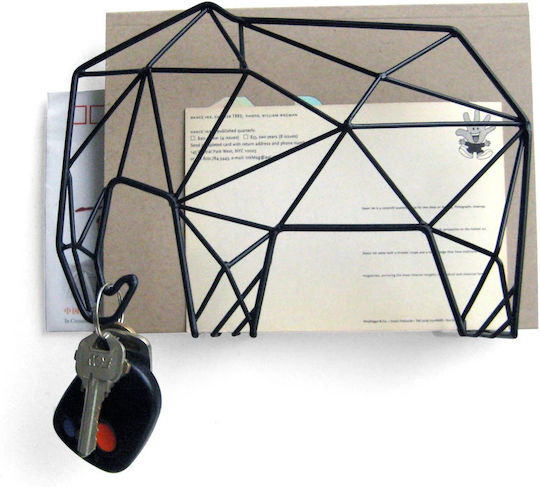 Kikkerland Agățătoare Chei Metalică Cu Un Compartiment 20x8.8x14.7cm Kikkerland Agățătoare Chei Metalică Cu Un Compartiment 20x8.8x14.7cm