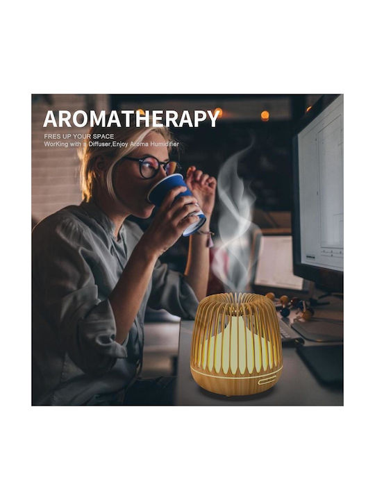 Ultrasonic Humidifier & Aromatherapy Light 500ml Light Wood