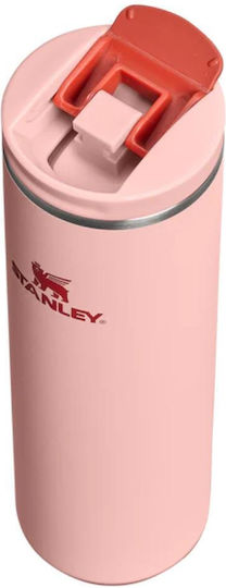 Stanley Transit Fliptop Glass Thermos Stainless Steel / Plastic BPA Free 470ml Peach Rose
