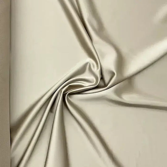 Decoration Fabric Satin By Meter Width 150cm Dark Beige