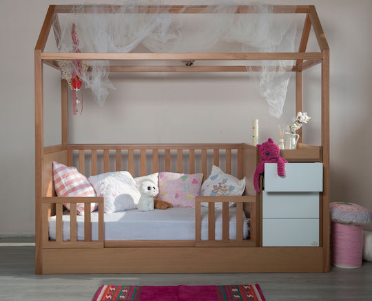 Santa Bebe Κούνια Maya Plus Καφέ με Στρώμα