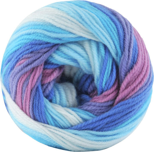 Kamgarn Cicibebe Batik Knitting Yarn Col550-60 Blue-Purple Multicoloured Acrylic 100gr 360mtr