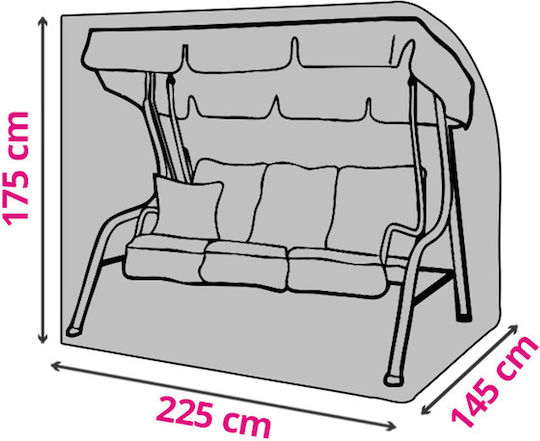 Progarden Waterproof Garden Swing Cover Black 225x145x175cm
