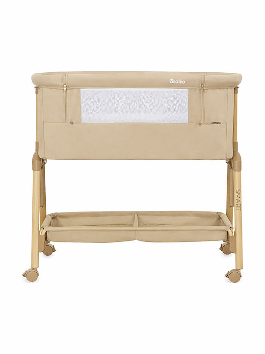 Kinderkraft Cradle Asalvo with Mattress and Wheels Beige
