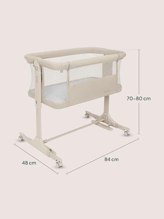 Lionelo Cradle Pari with Mattress and Wheels Beige