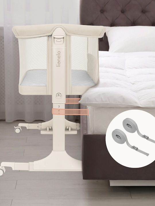Lionelo Cradle Pari with Mattress and Wheels Beige