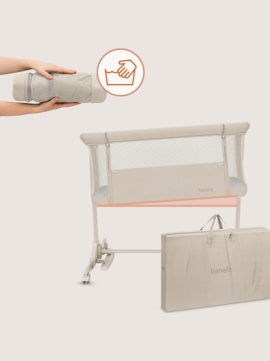 Lionelo Cradle Pari with Mattress and Wheels Beige
