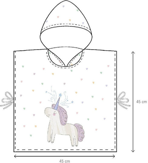 Stewehome Kinder Strandponcho 100% Baumwolle Tierisches Muster