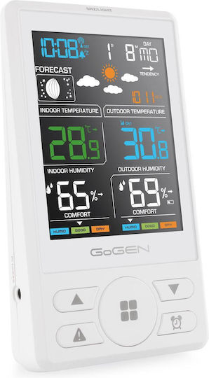 GoGEN ME1250W Ασύρματος Μετεωρολογικός Σταθμός Ψηφιακός Επιτραπέζιος Λευκός