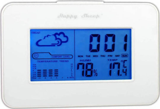 Happy Sheep E0303W Digital Weather Station Tabletop / Wall Mounted White