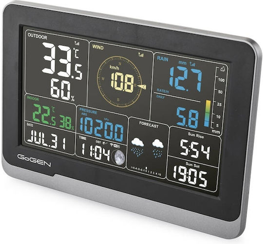 GoGEN Wireless Digital Tabletop Black Weather Station