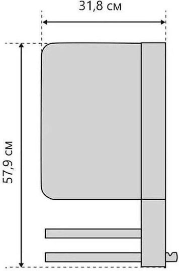 Atlantic Telia Конвектор Стена 1800W с Електронен Термостат 57.9x31.8см Черен