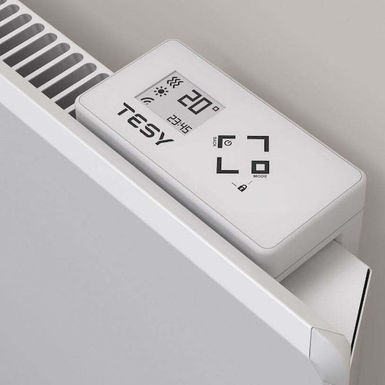 Tesy Konvektorheizung Wand 1400W mit elektronischem Thermostat und WiFi Weiß