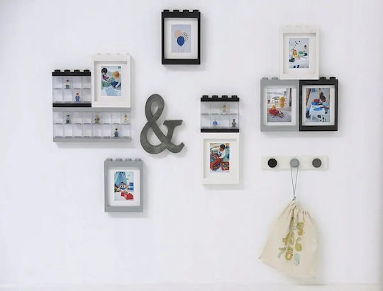 LEGO Wandhalterung Kunststoff 3 Haken Weiße 33x6.5cm